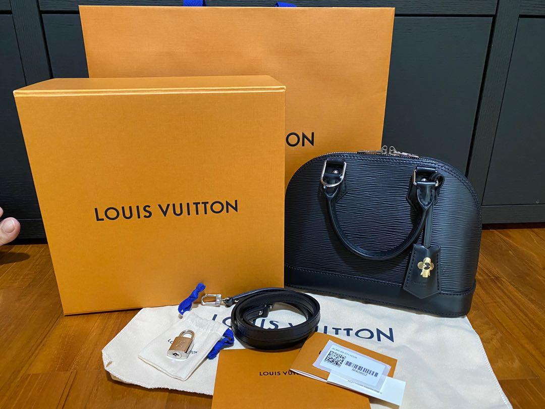 Aske Tæller insekter alligevel Preloved Louis Vuitton Alma BB Noir Electric, Luxury, Bags & Wallets on  Carousell