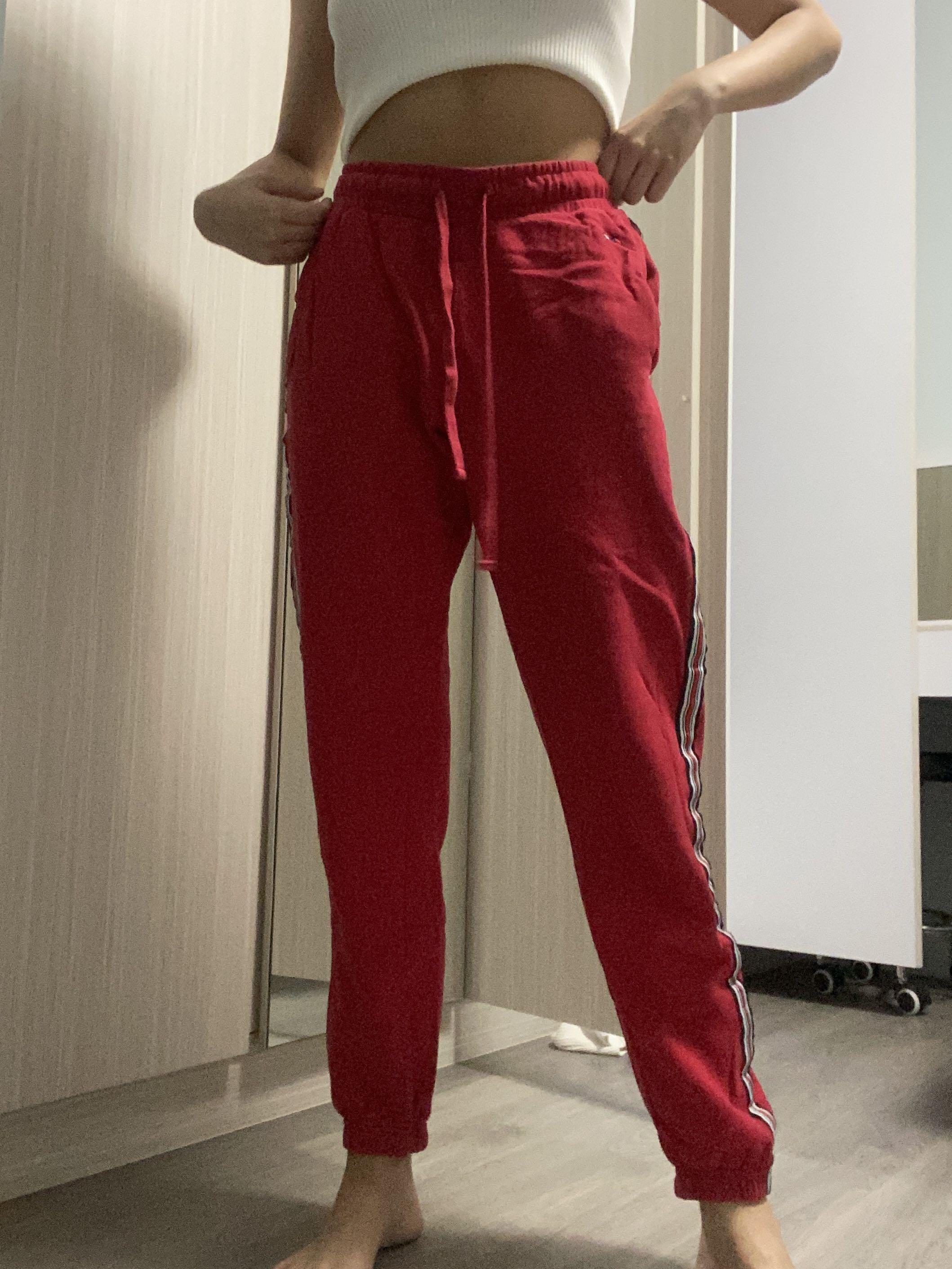 Red sweat pants womens Clearance
