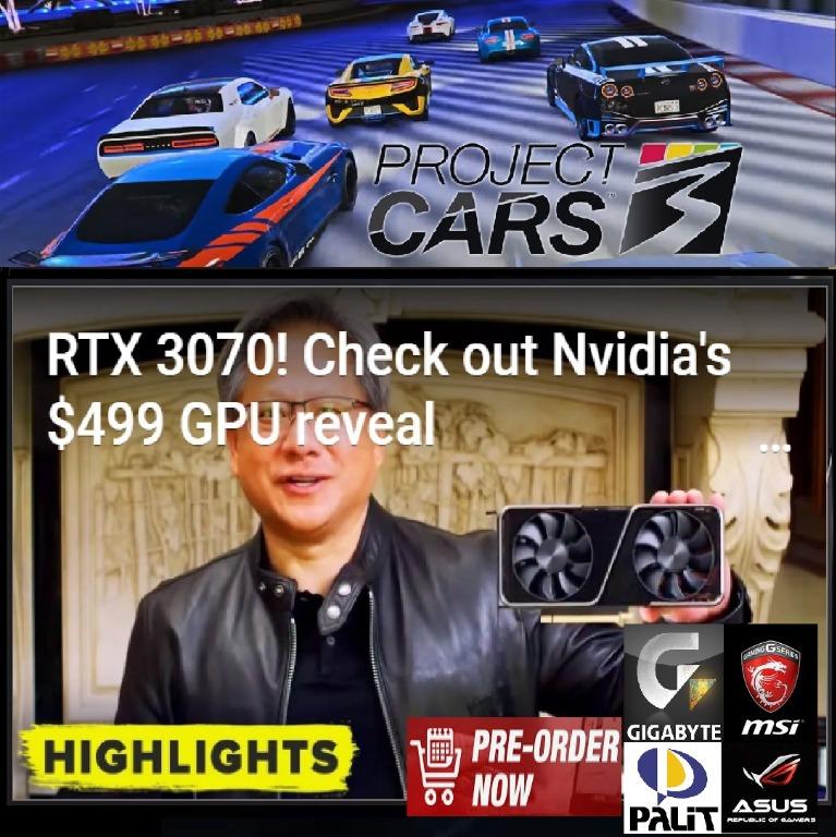 Rtx 3070 8gb Gigabyte Msi Asus Pre Order Sales Is Now On Pm Us Now Release After 17 Sep 2020 Tg Rtx 2070 2080 2080 Ti Electronics Computer Parts Accessories On Carousell