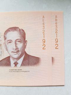 Same NO.x2pcs#632192 Commemorative note