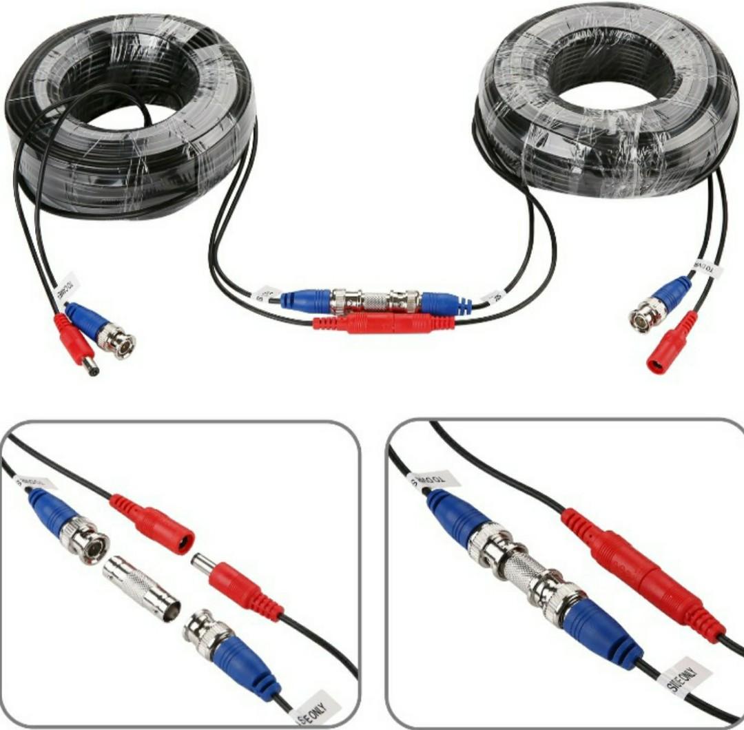 SANNCE 100ft x 4 All in One BNC Video Power Cable Security Camera