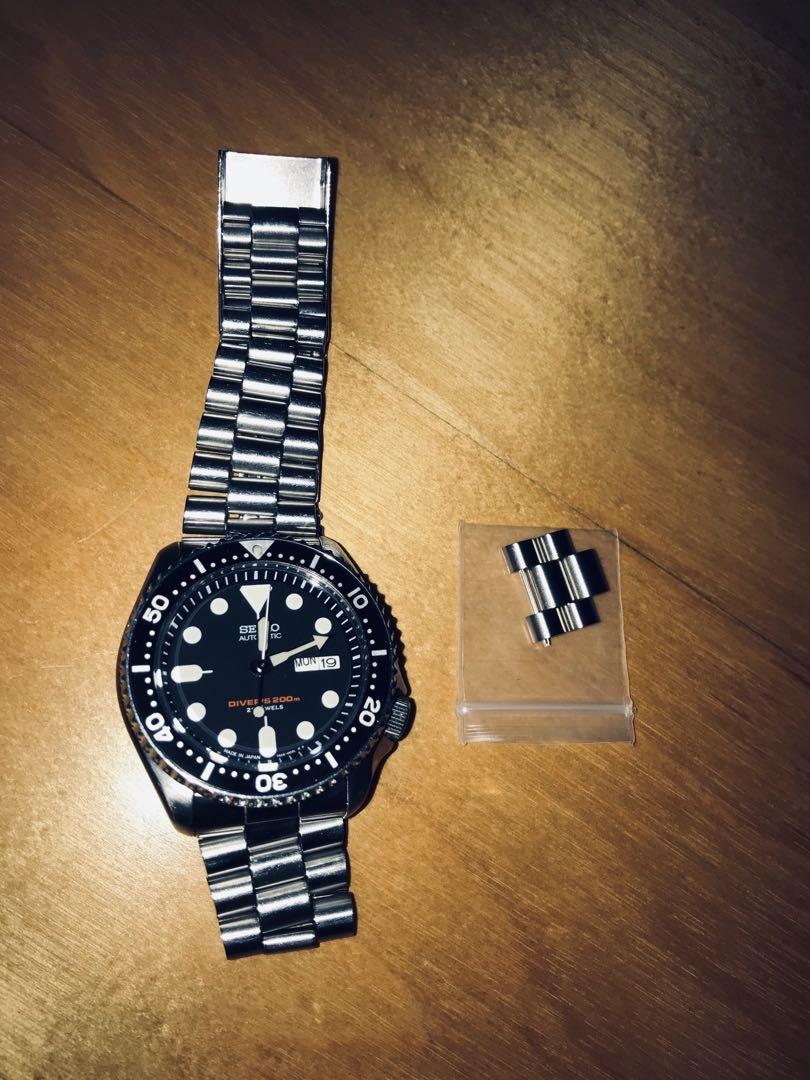 Seiko SKX007J with metal President bracelet . Vintage automatic