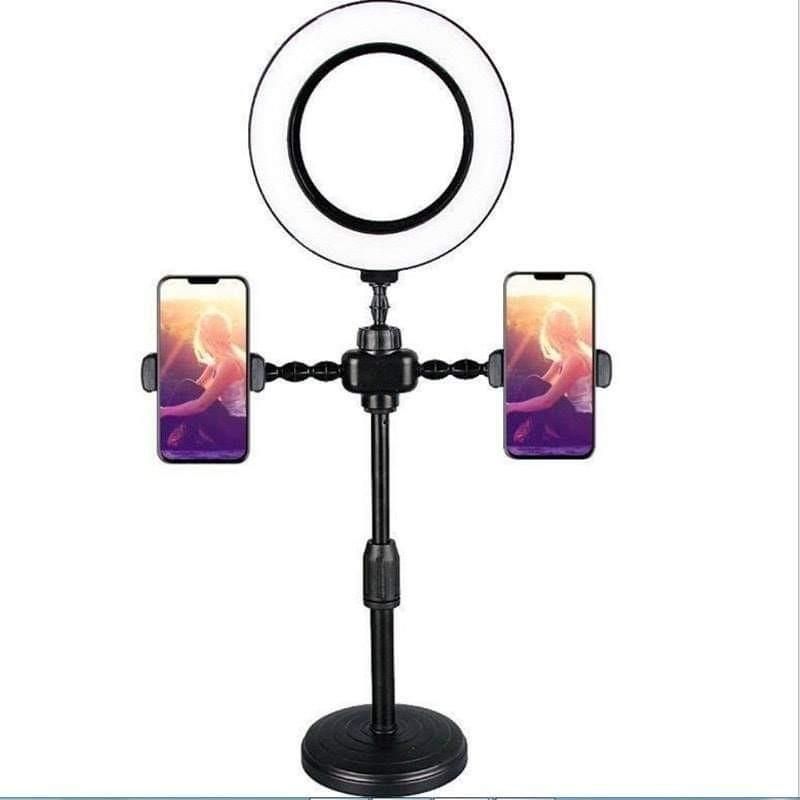 Selfie Ring light (Category: Tripods & Monopods) located in Manila. Submitted by pearlchloe41 (Listing ID 1033195952, Image 3). Description: [MH-COD]6" Selfie Ring Light Fill Light Multi-function Stand Selfie Stick Round Base P399.