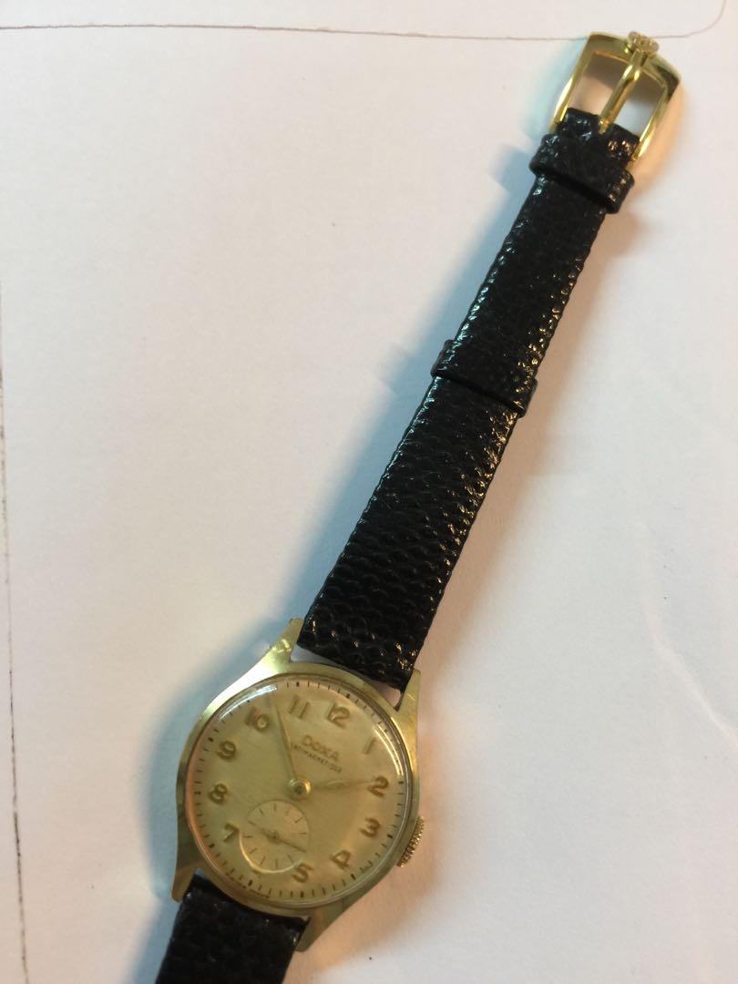 Solid Gold Doxa ladies hand wound watch