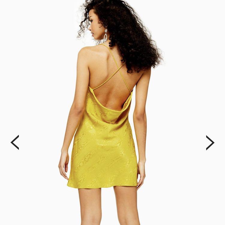 jacquard mini slip dress