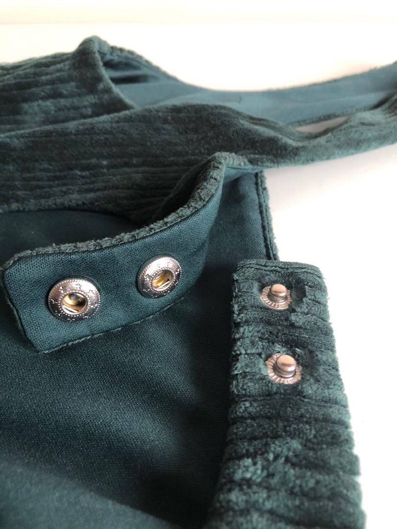 Topshop Sage Green Velvet Open Back Dress, Women's Fashion, Tops,  Sleeveless on Carousell