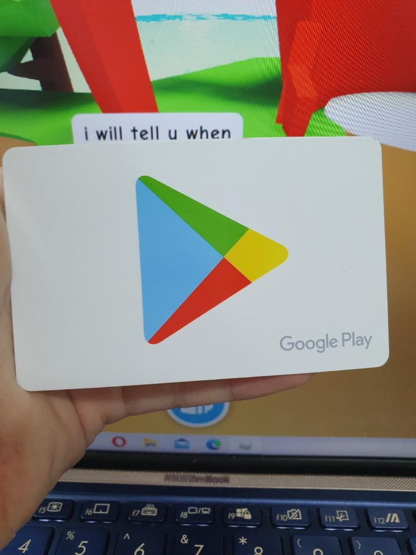 Trading 30 Google Play Card Dm For Proof Toys Games Video Gaming In Game Products On Carousell - can u get robux with a google play card