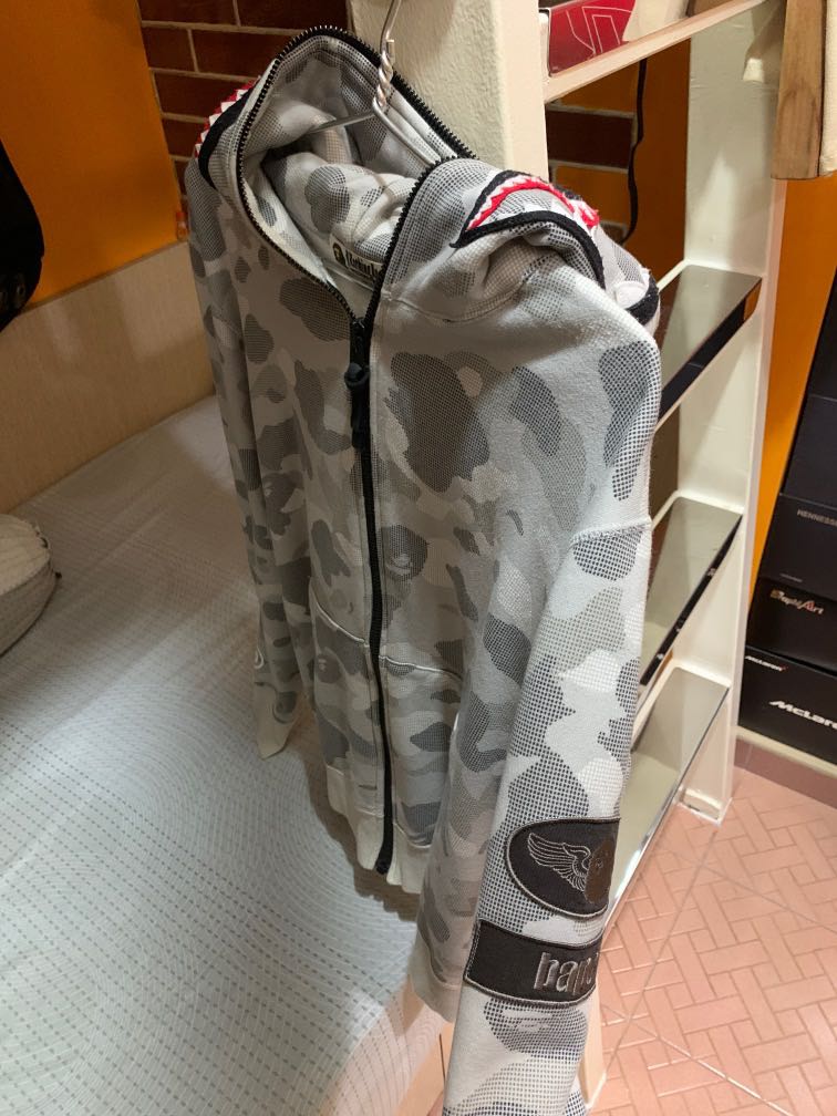 White Bape Shark Hoodie Camo Men s Fashion Tops Sets Hoodies