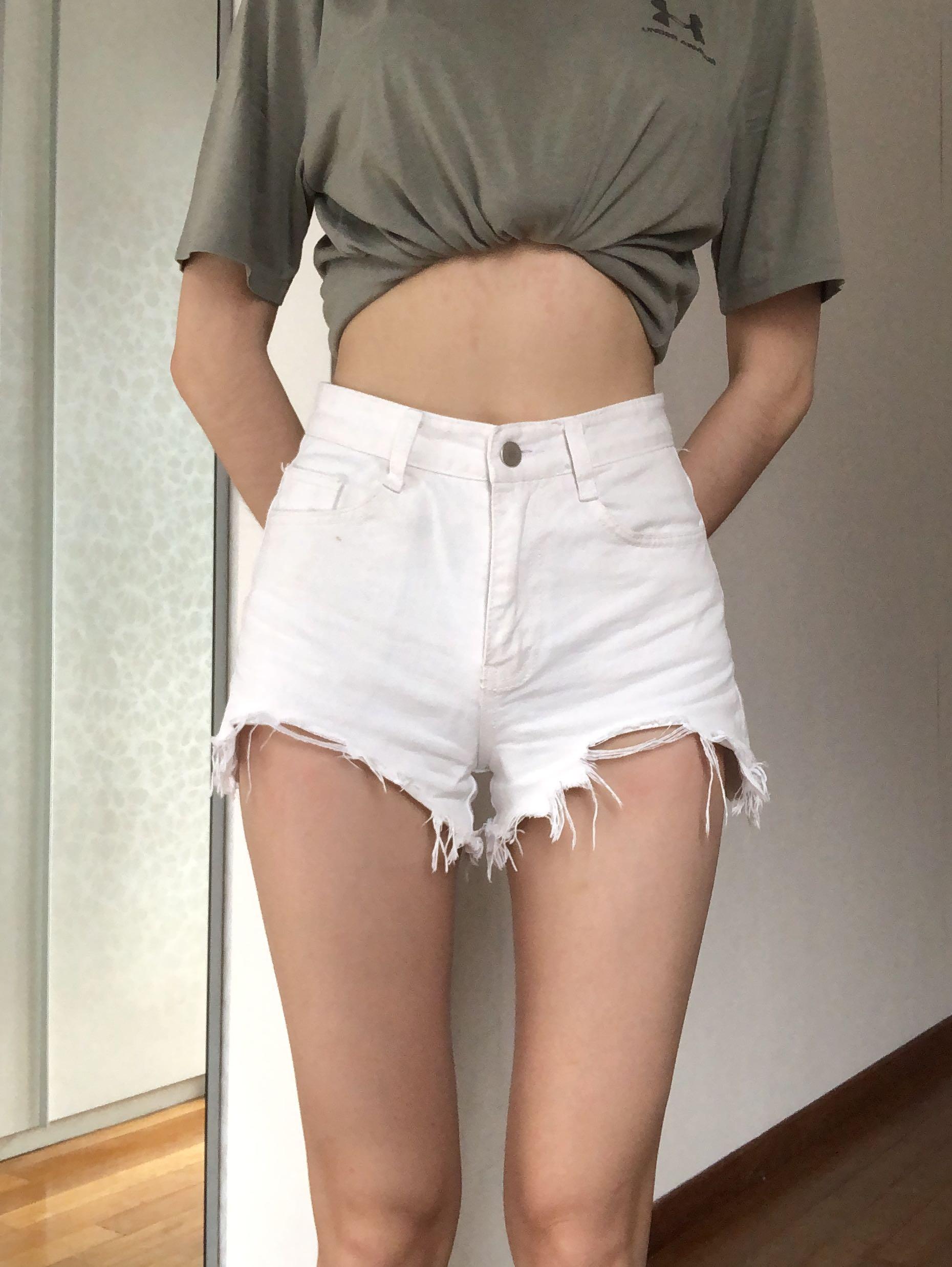 White festival clearance shorts