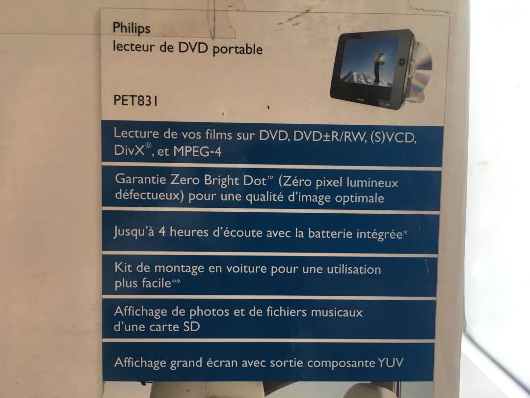 Téléviseur et lecteur de DVD portable PD8015/12