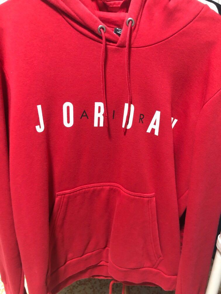 Red air jordan sweatshirt sale