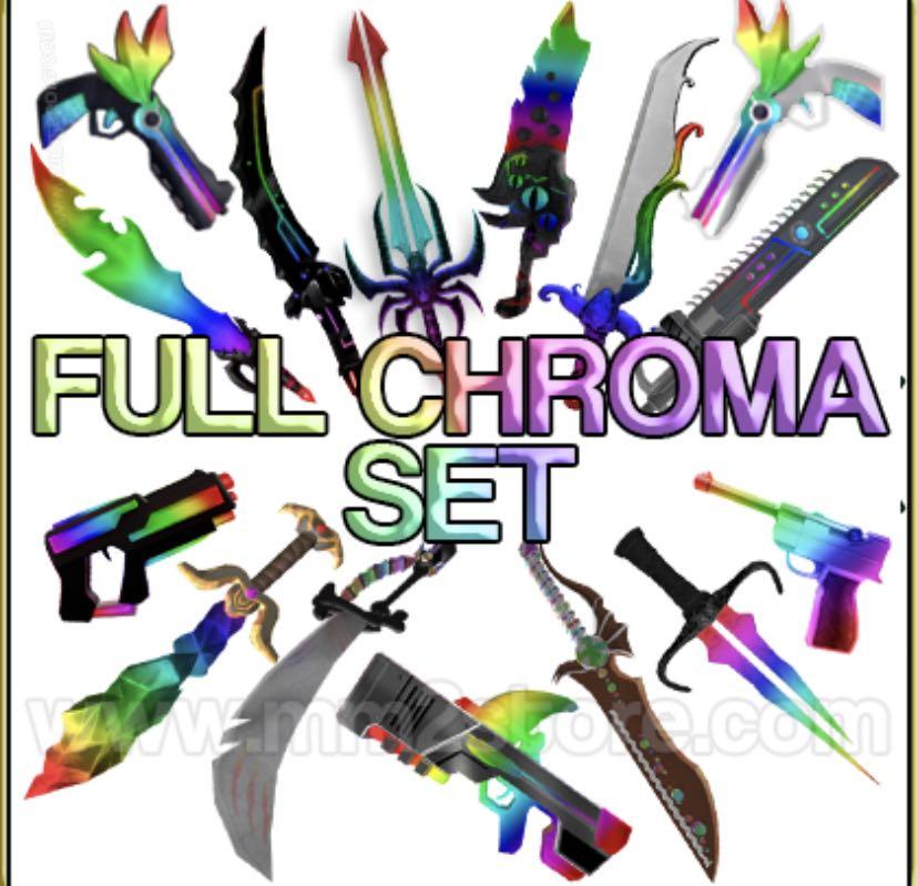All Mm2 Chroma Godlys Roblox Toys Games Video Gaming In Game Products On Carousell - roblox mm2 toys games carousell singapore
