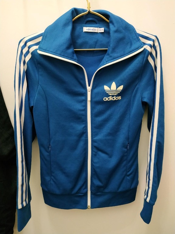 Authentic Adidas Blue White Jacket Women XS 34
