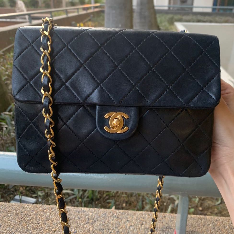 AUTHENTIC CHANEL Mini Square 8 20 cm Flap Bag , Luxury, Bags & Wallets on  Carousell