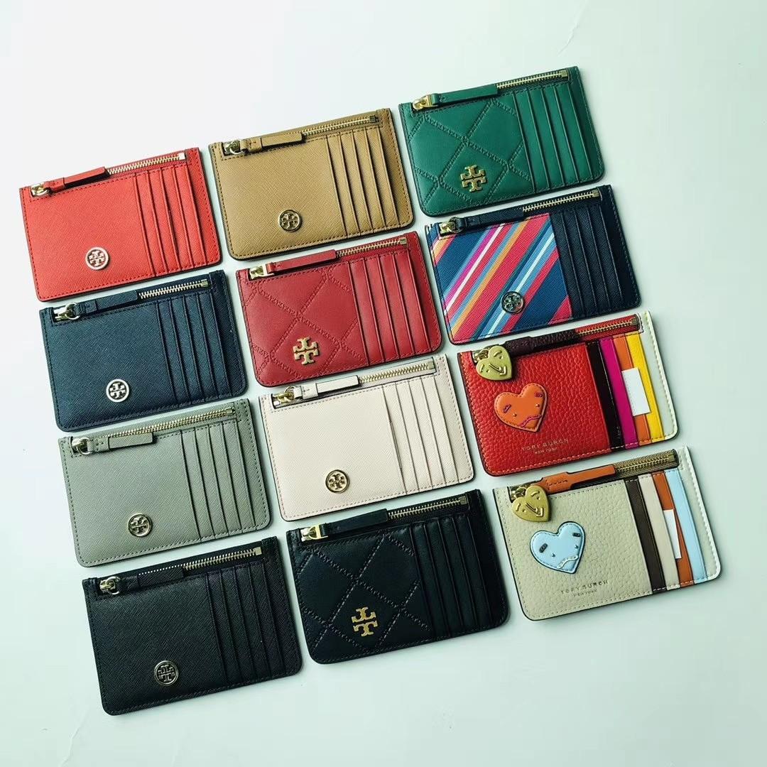 Authentic Tory Burch women card holder with zip selection, Luxury, Bags &  Wallets on Carousell