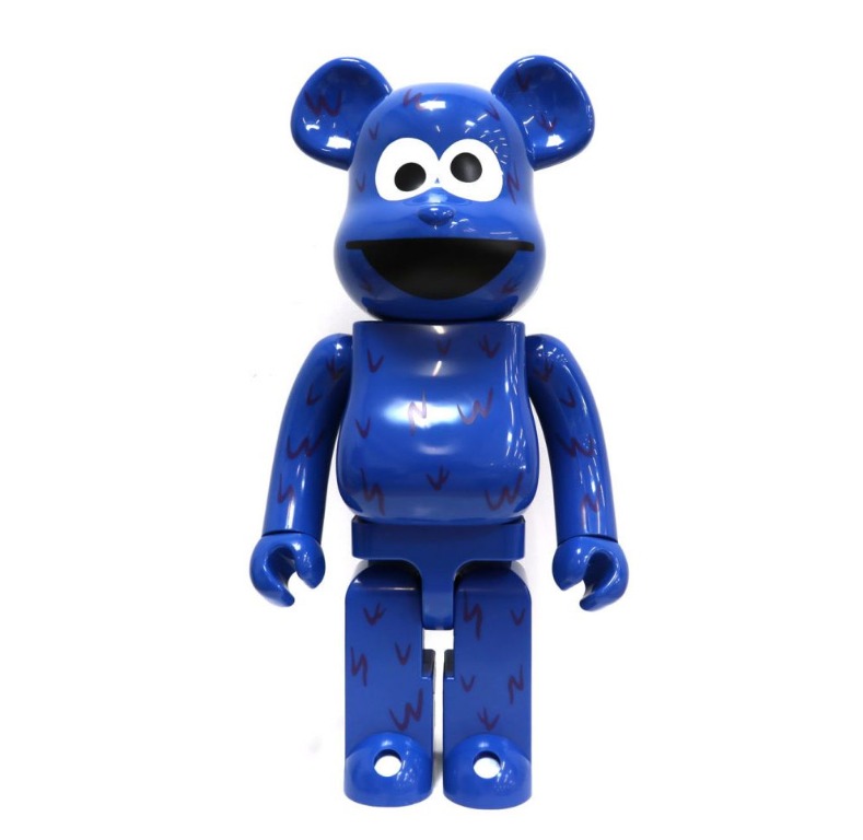 Bearbrick 1000% Cookie Monster Elmo be@rbrick Blue (Sesame Street 