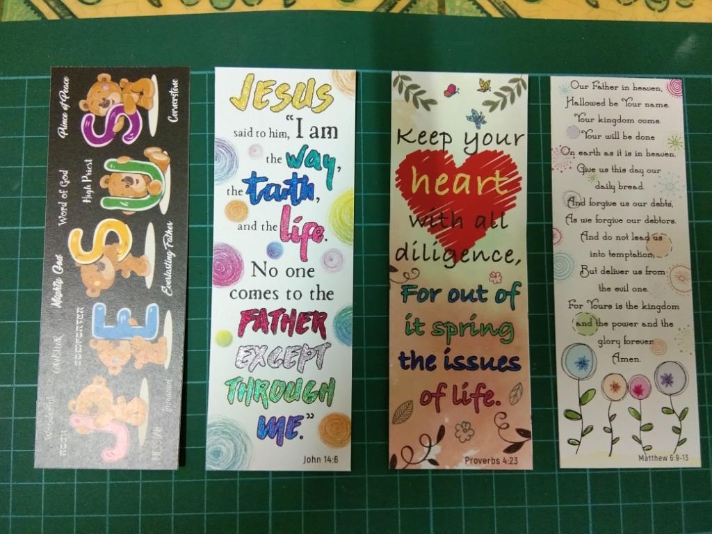 Bible Bookmarks (Cardstock with Lamination), Hobbies & Toys, Stationery & Craft, Stationery