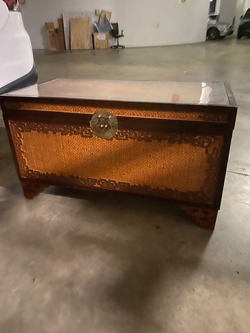 Big Chinese wooden box camphor, Furniture & Home Living, Home Decor