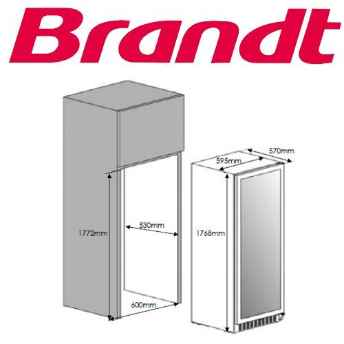 BRANDT CB377V 126 BOTTLES FREE STANDING WINE CELLAR, TV & Home