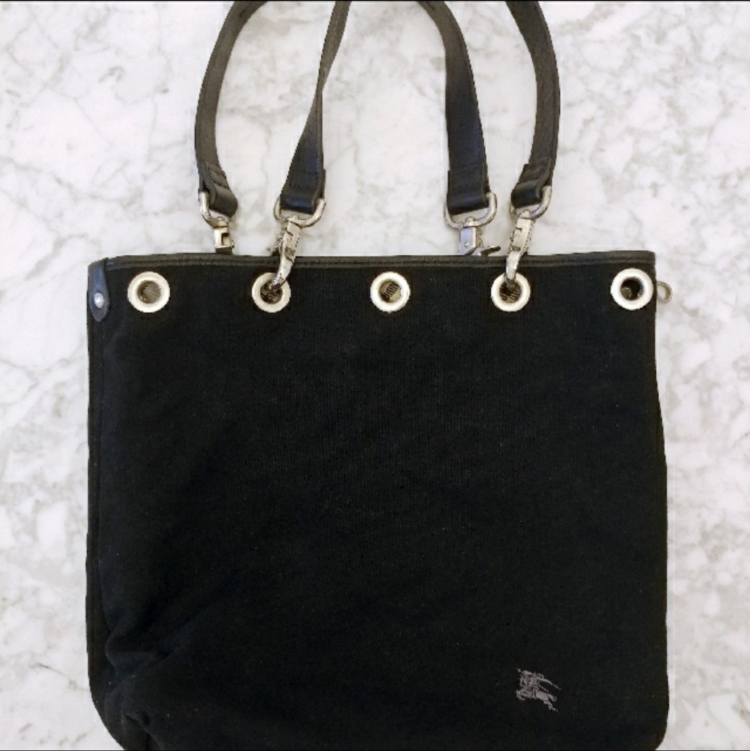 burberry canvas and leather bag