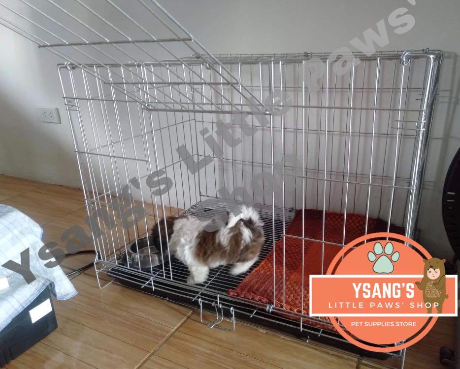 Collapsible Dog Cage XXL Galvanized, Pet Supplies, Homes & Other Pet