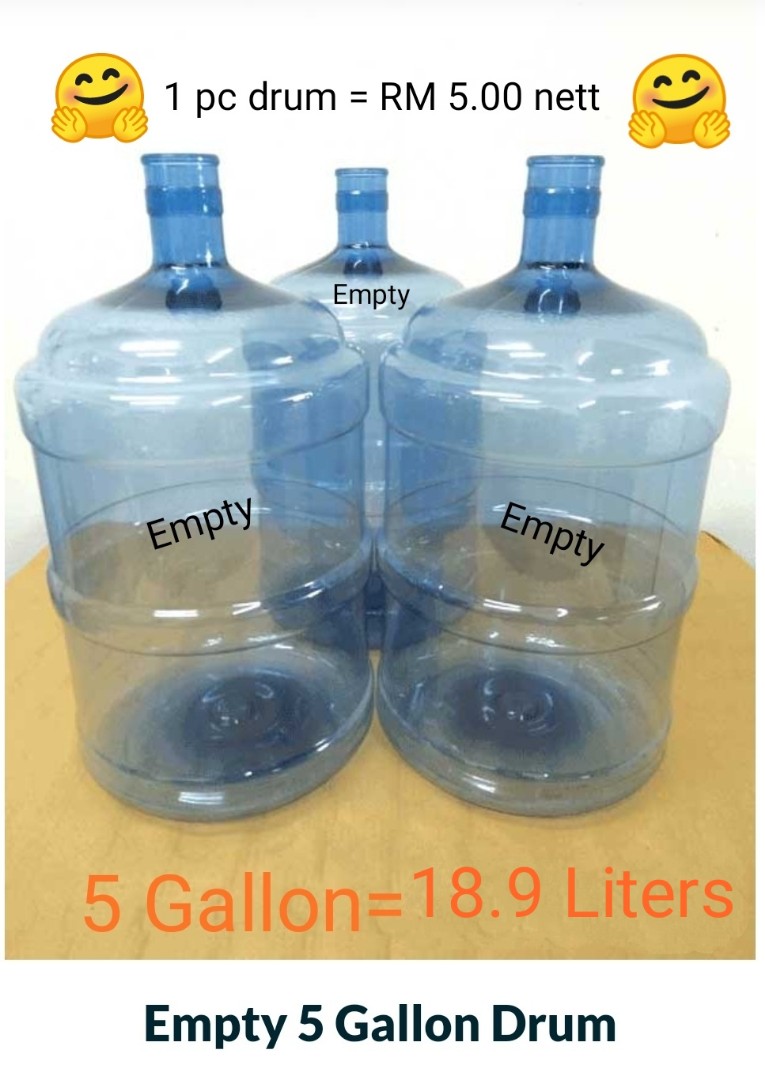 Empty Water Dispenser Bottle (5 Gallon = 18.9 liters) RM 5.00 (1 unit