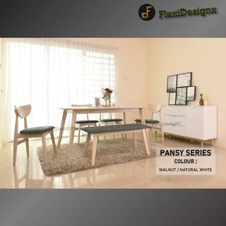 Dining Room Set 1 Table 4 Chairs 1 Bench Furniture Tables Chairs On Carousell