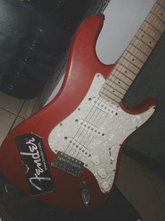 Gitar electric fender custom red stratocaster
