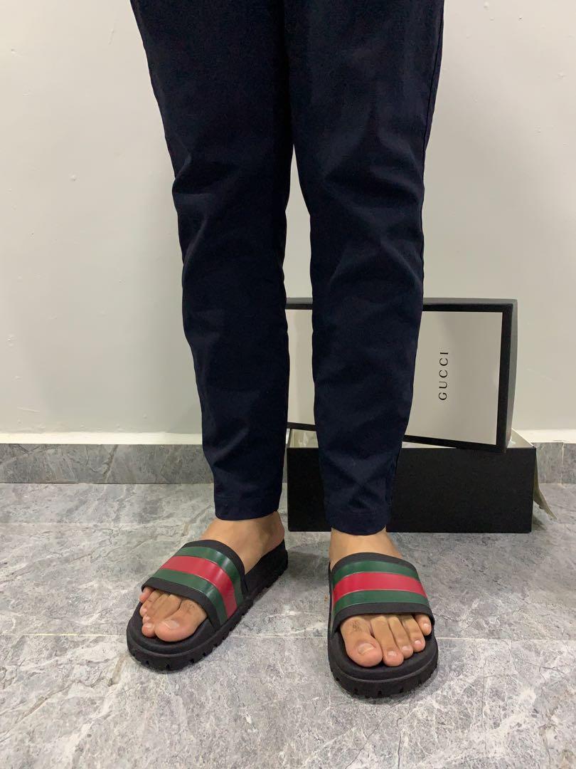 Gucci Slides, Men's Fashion, Footwear, Flipflops and Slides on Carousell