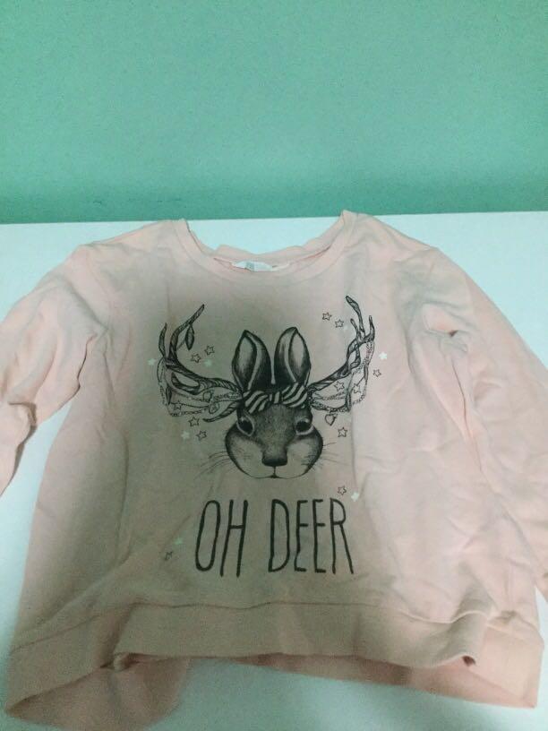 h&m oh deer sweater