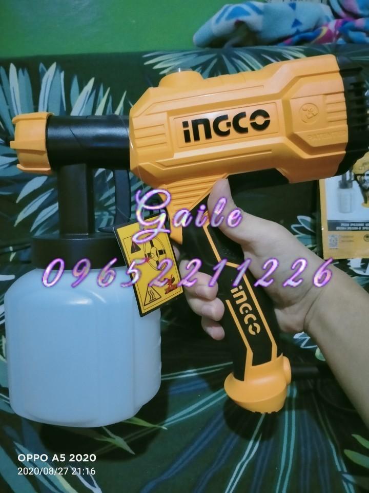 INGCO 450W Spray Gun (Category: Construction Tools & Equipment) located in Caloocan City. Submitted by abieghail (Listing ID 1033426124, Image 3). Description: INGCO Airless Spray Gun SPG3508 Model: SPG3508 Voltage: 220-240V~50/60Hz Input Power: 450W Spraying Pressure: 0.1-0.2Bar Max Flow: 380ml/min Max. Viscosity: 50DIN-s Container Capacity: 800ml Accessories: 1x Viscosity Measuring Cup 1x Nozzle Cleaning Needle 1x Manual 1x Warranty card For st