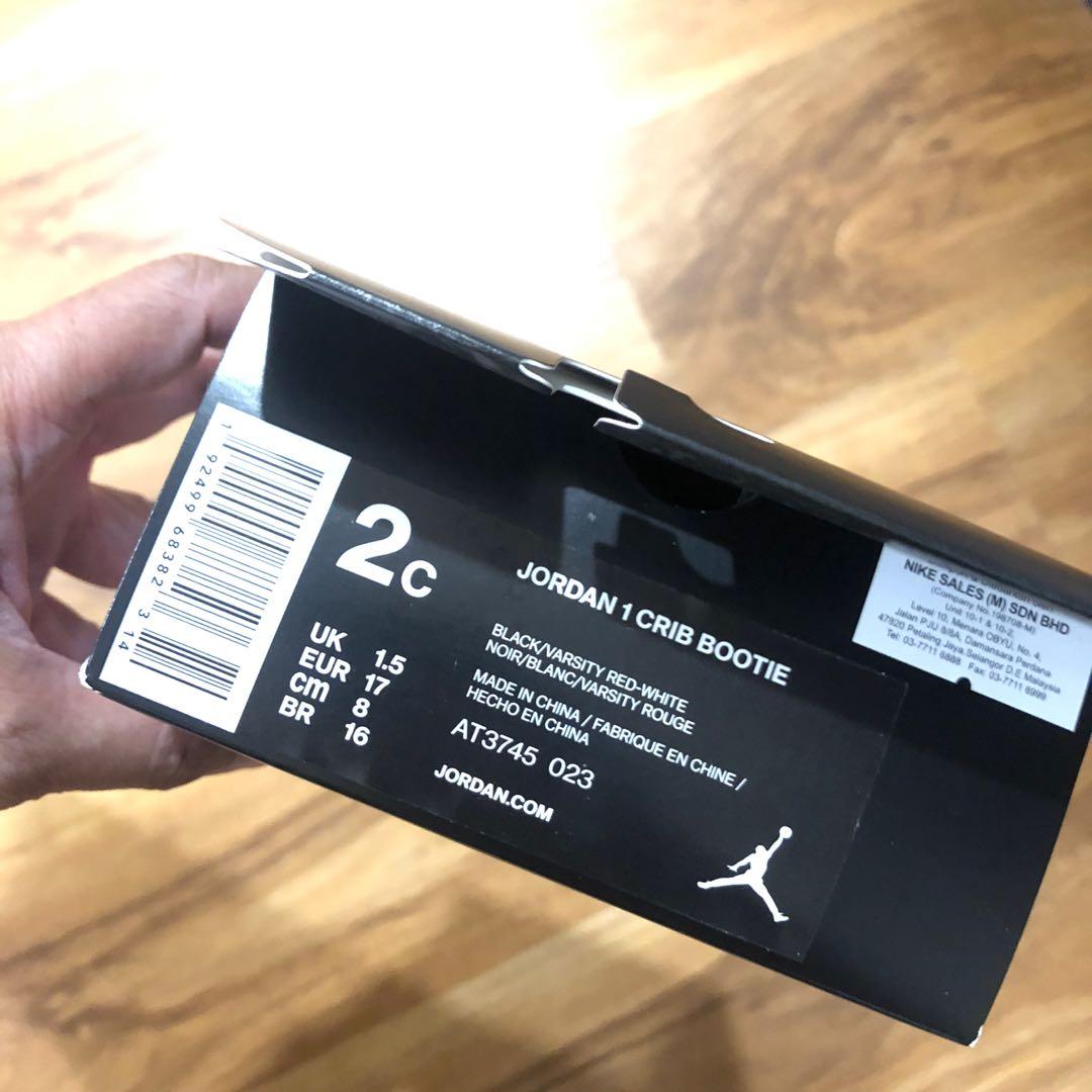 Jordan 1 Crib Booties size 2C Brand New Nike, Babies & Kids