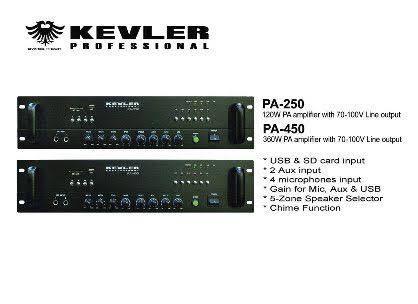 Kevler Zone Mixing Amplifier (PA-450) (Category: Soundbars, Speakers & Amplifiers) located in Paranaque City. Submitted by rnold07 (Listing ID 1033387791, Image 2). Description: Used Kevler Zone Mixing Amplifier. Still working but needs cleaning on electronic contacts to clear some static sound when adjusting volume or settings..