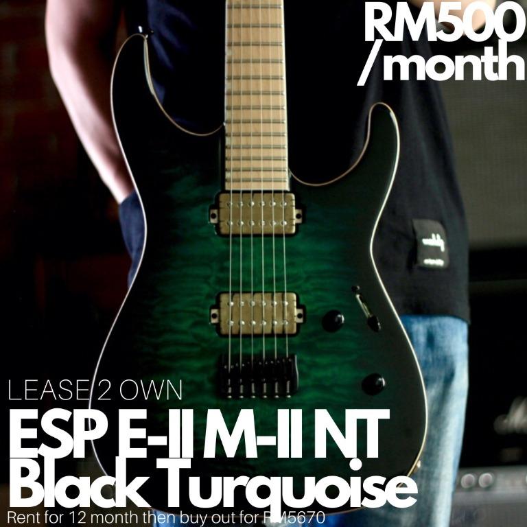 Lease 2 Own Esp E Ii M Ii Neck Thru Black Torquoise Japan Music Media Music Instruments On Carousell