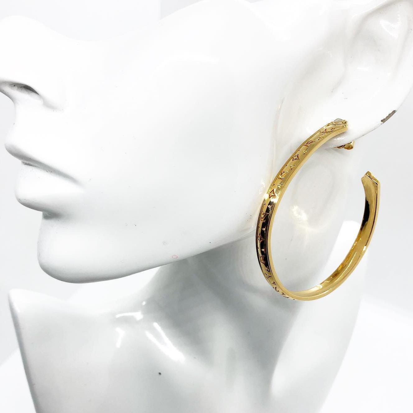 LV Hoop Earrings, Women's Fashion, Jewelry & Organisers, Earrings on  Carousell