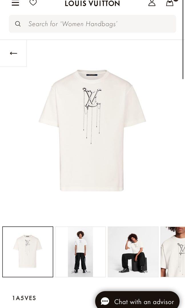 Louis Vuitton Pendant Embroidery T-Shirt Excellent - Depop