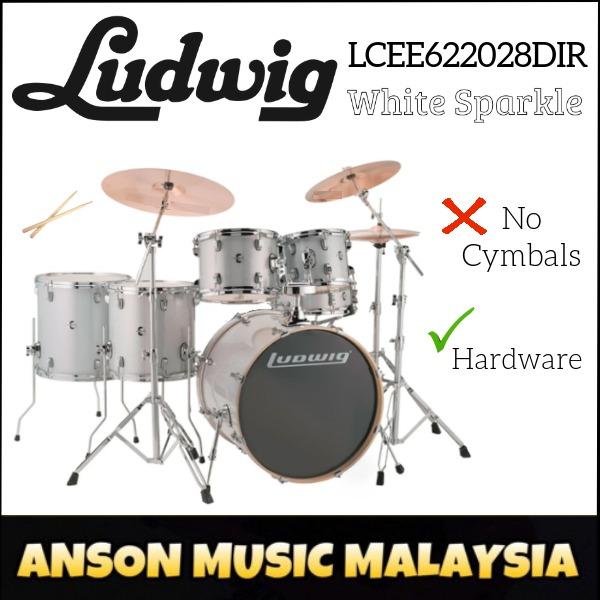 Ludwig LCEE622028DIR Element Evolution 6 Piece Drum Kit White