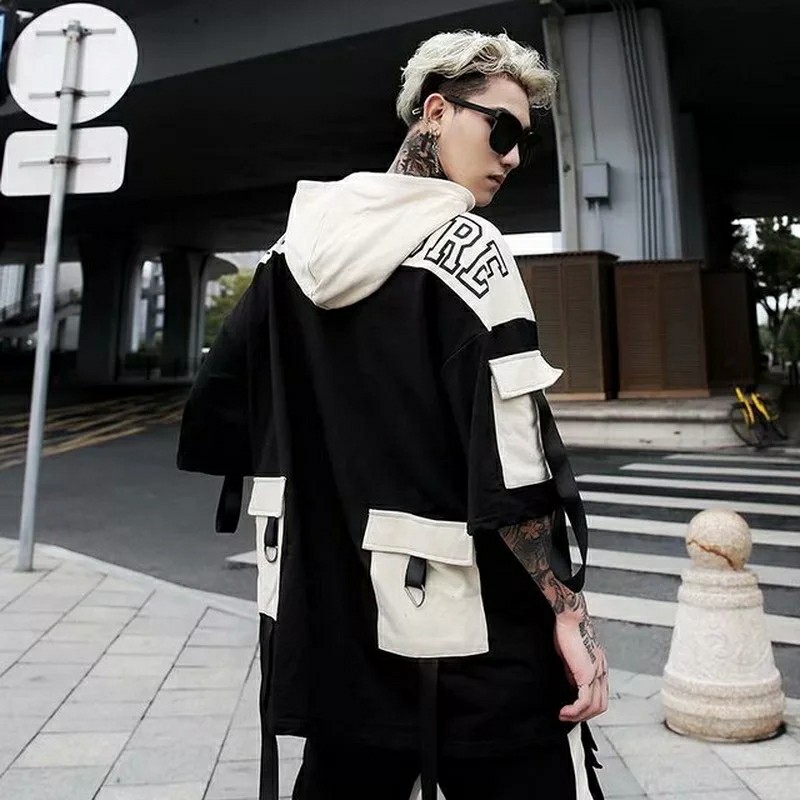 Mem Short Sleeves Harajuku Korea Streetwear Hip Hop Rock Punk Men