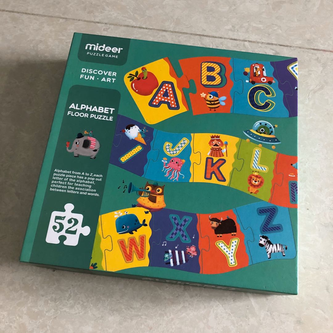 Mideer Alphabet Floor Puzzle, Hobbies & Toys, Toys & Games on Carousell