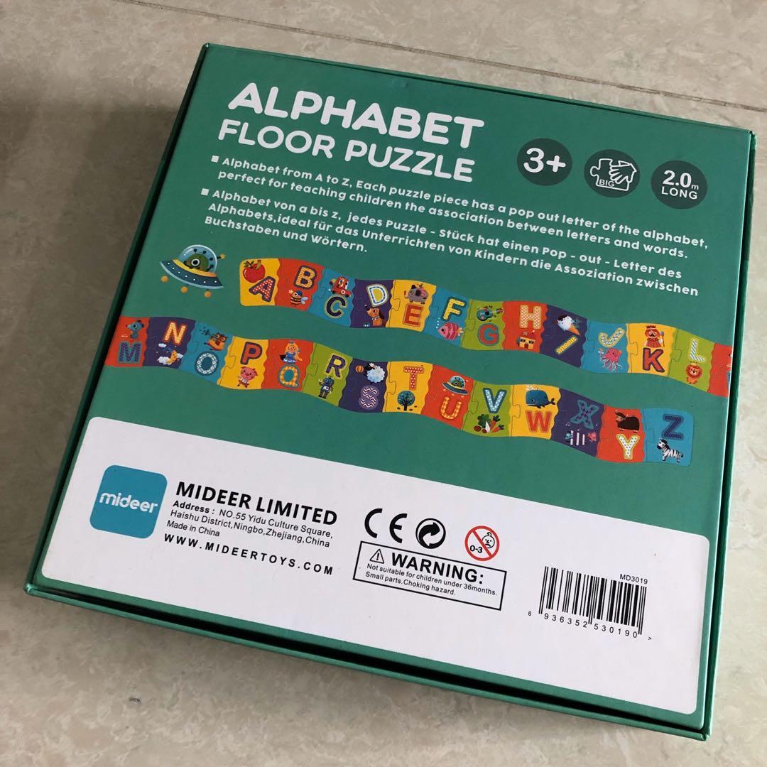 Mideer Alphabet Floor Puzzle, Hobbies & Toys, Toys & Games on Carousell
