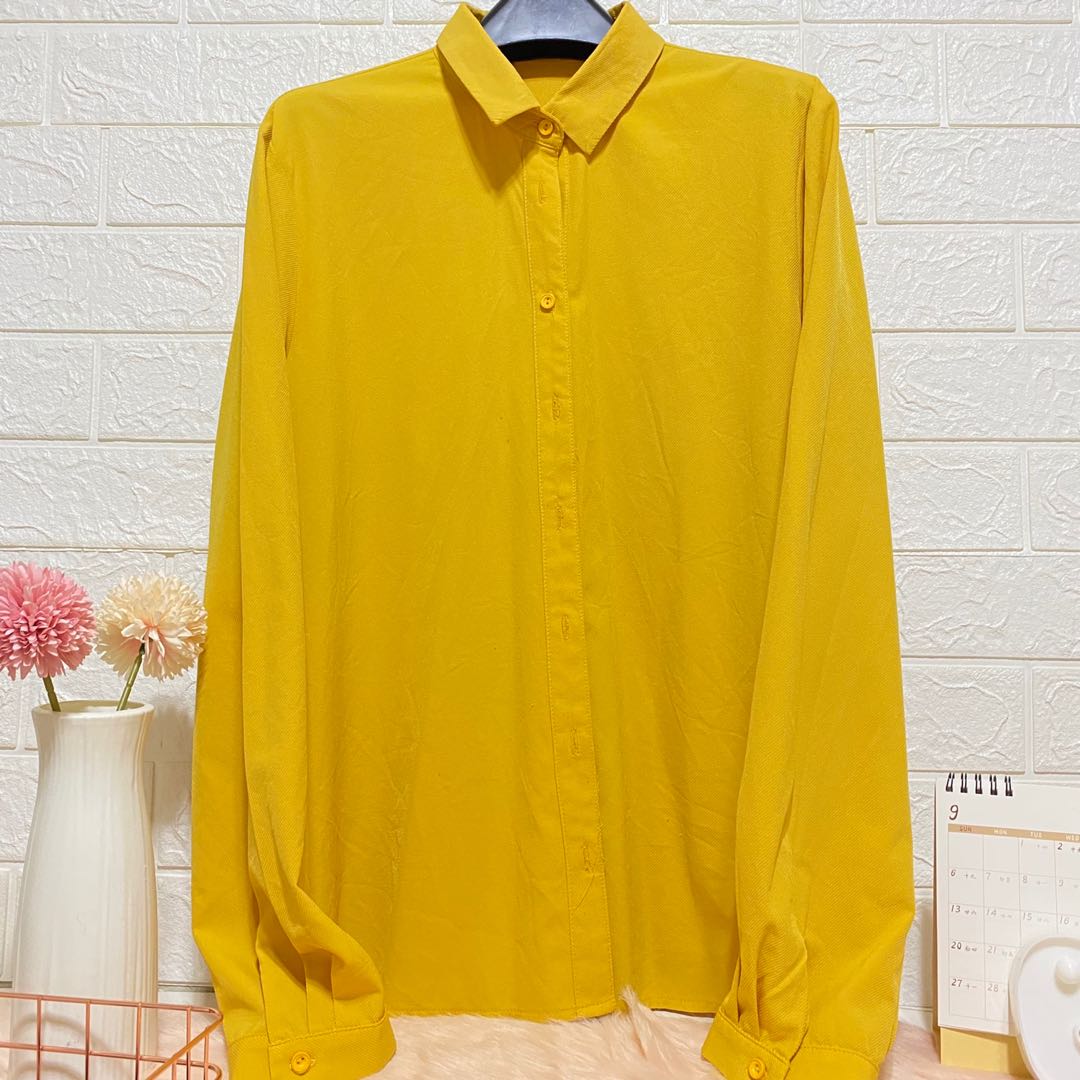 Yellow long sleeve on sale blouse