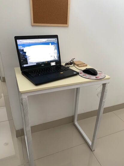 New Meja Kerja Belajar Laptop Kayu Besi Perabotan Rumah Di Carousell