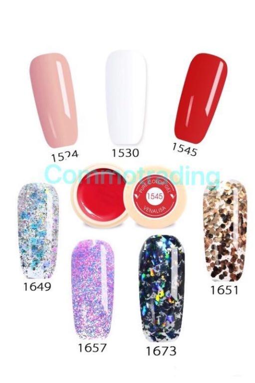 New Nail Uv Gel Pure Colour Clear Colour Glittering Gel Nail Polish Brushes Set Health Beauty Hand Foot Care On Carousell