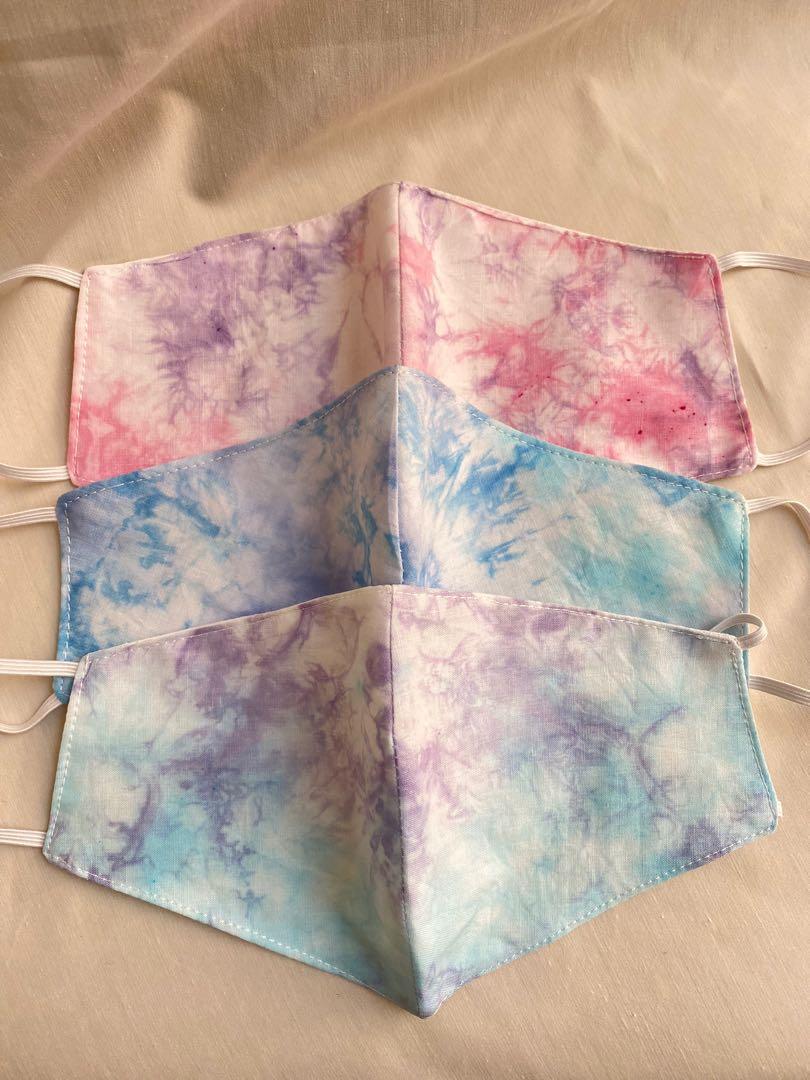 New Tie Dye Mask Fesyen Wanita Aksesoris Di Carousell