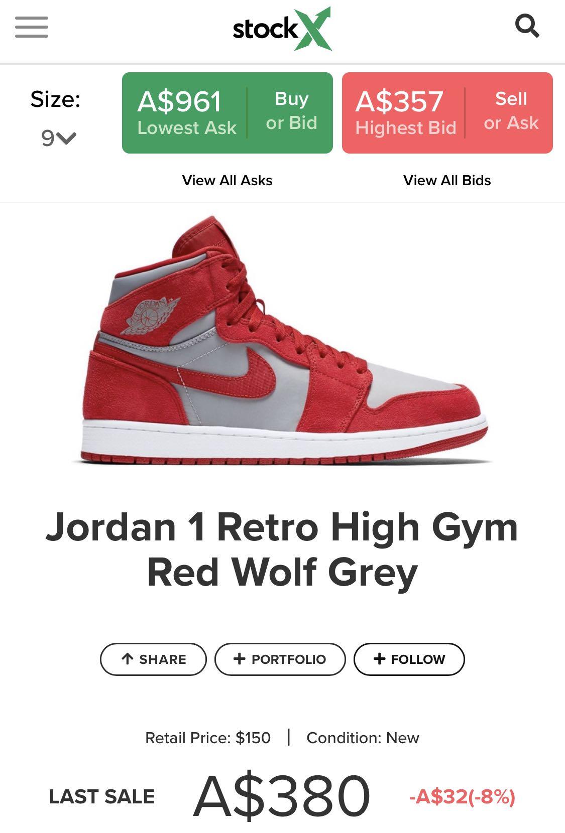 jordan 1 retro high gym red