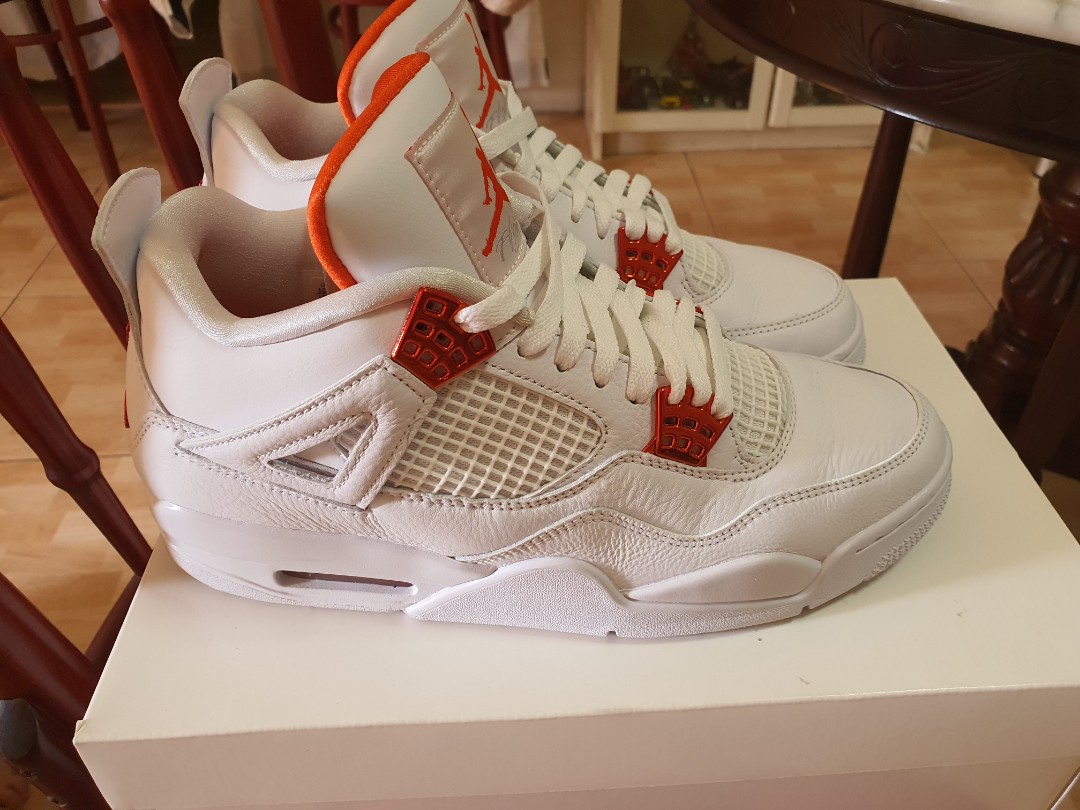 nike air jordan 4 metallic orange