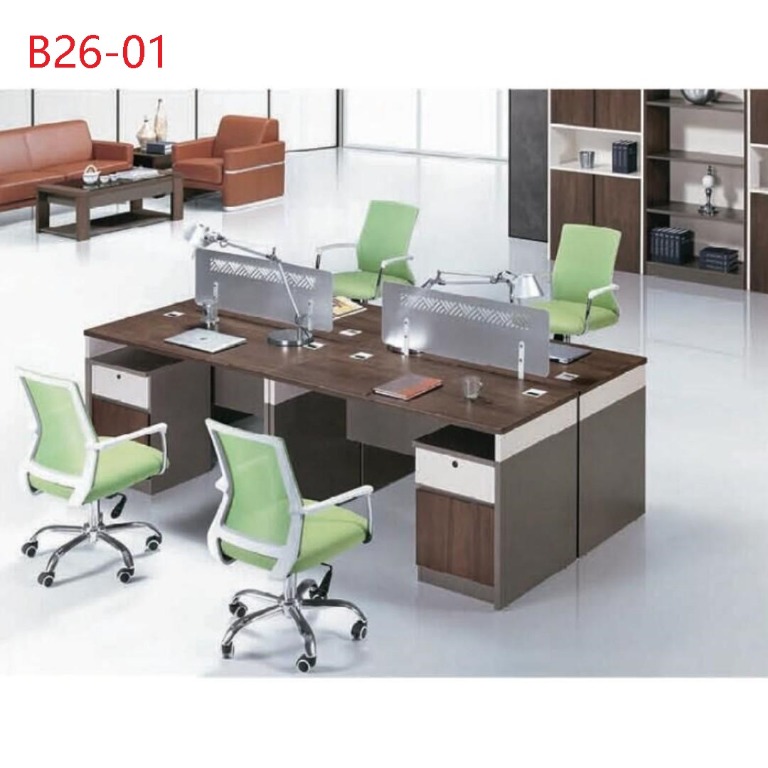 Office/Computer Table with Partition/ Workstation 03 System Furniture ...
