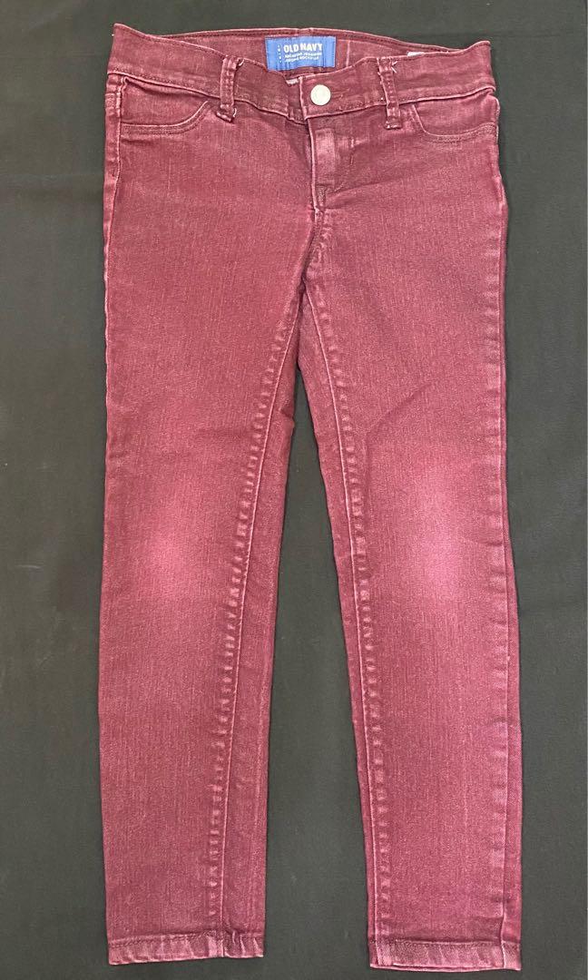 red jeggings old navy