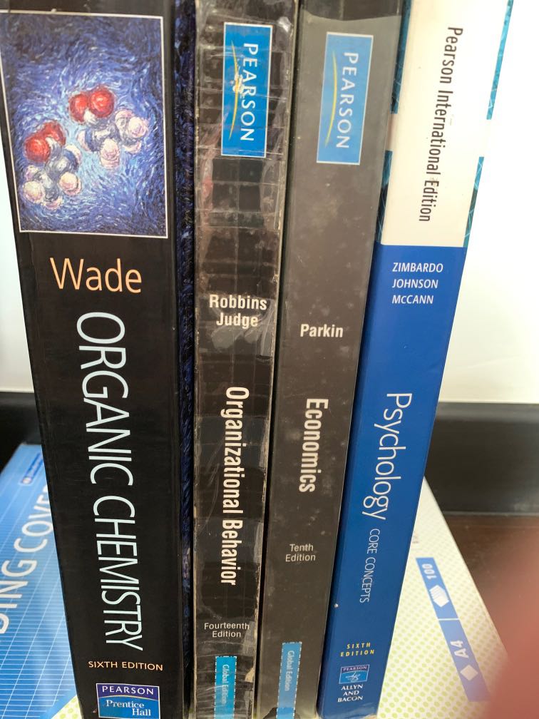 Pearson Textbook (1) Organic Chemistry (2) Psychology (3) Economics (4