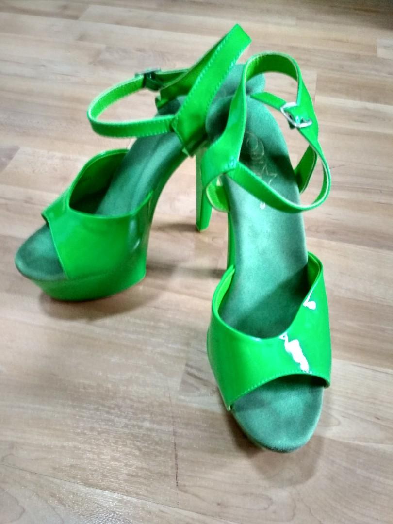 neon green heels outfit - Rebel Angel